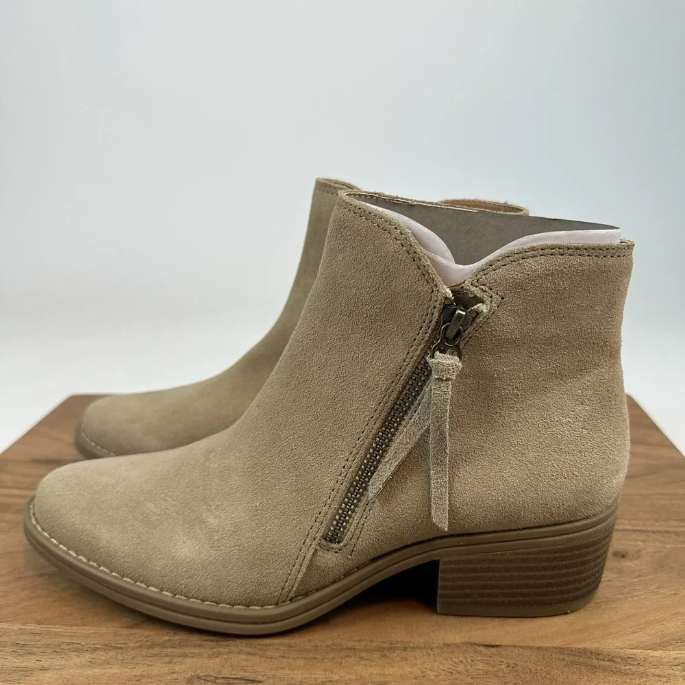 New White Mountain Taupe‎ 984204079 Genuine Leather Ankle Boot Shoes Size 8.5